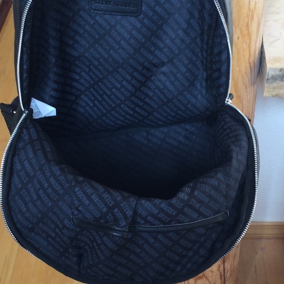 EUC Black and Silver Steve Madden Monogram Backpack - Picture 14 of 15